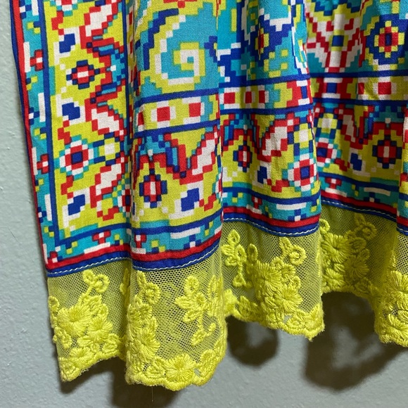 Colorful Patterned Mini Dress - Picture 3 of 4